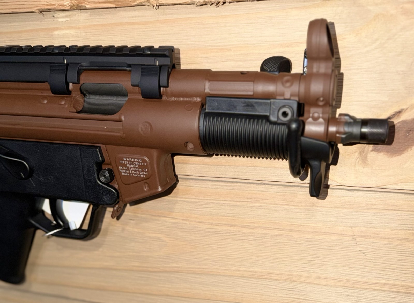 HK SP5K 9mm Pistol Matte Brown with Brace-img-3