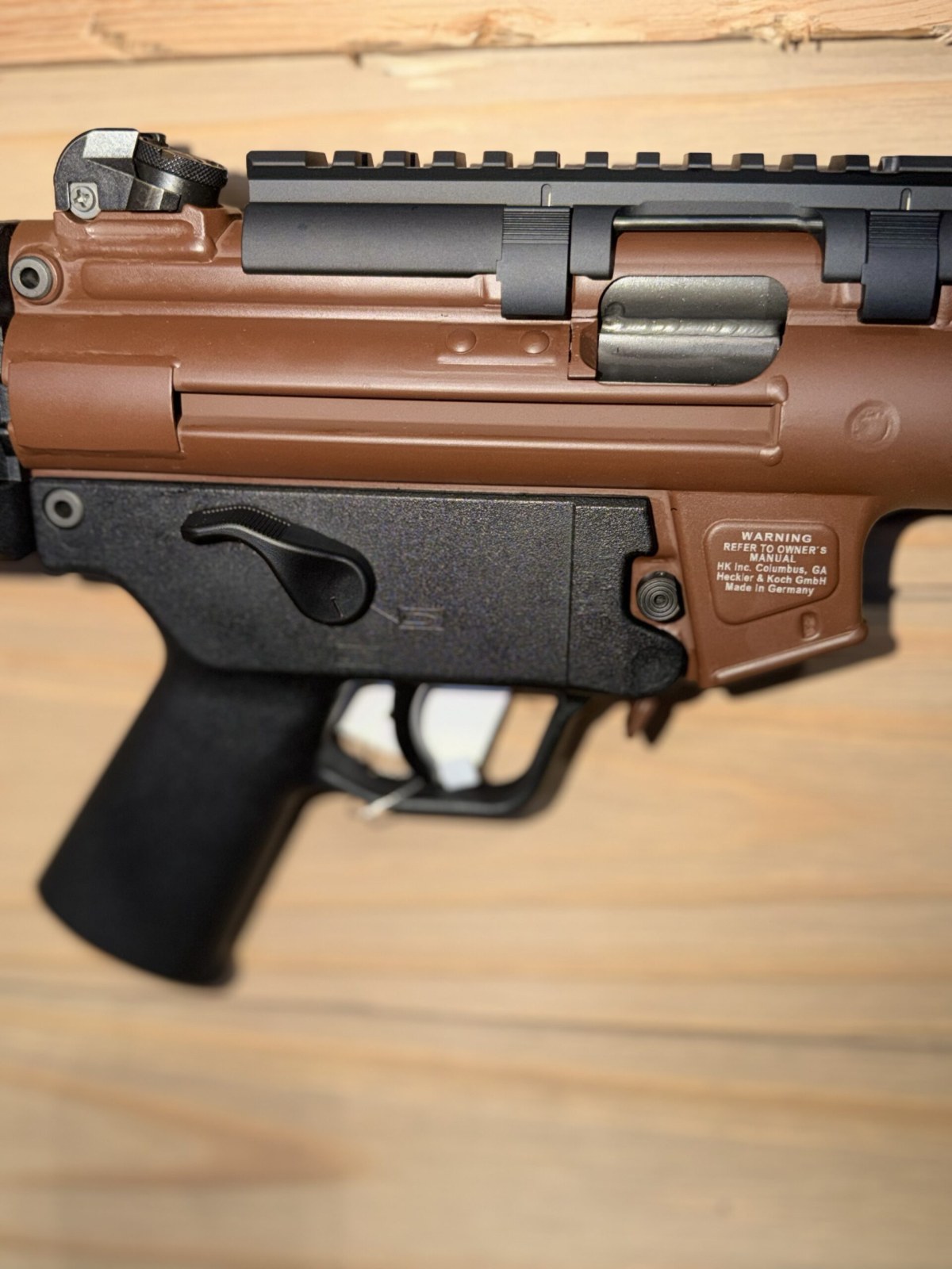 HK SP5K 9mm Pistol Matte Brown with Brace-img-2