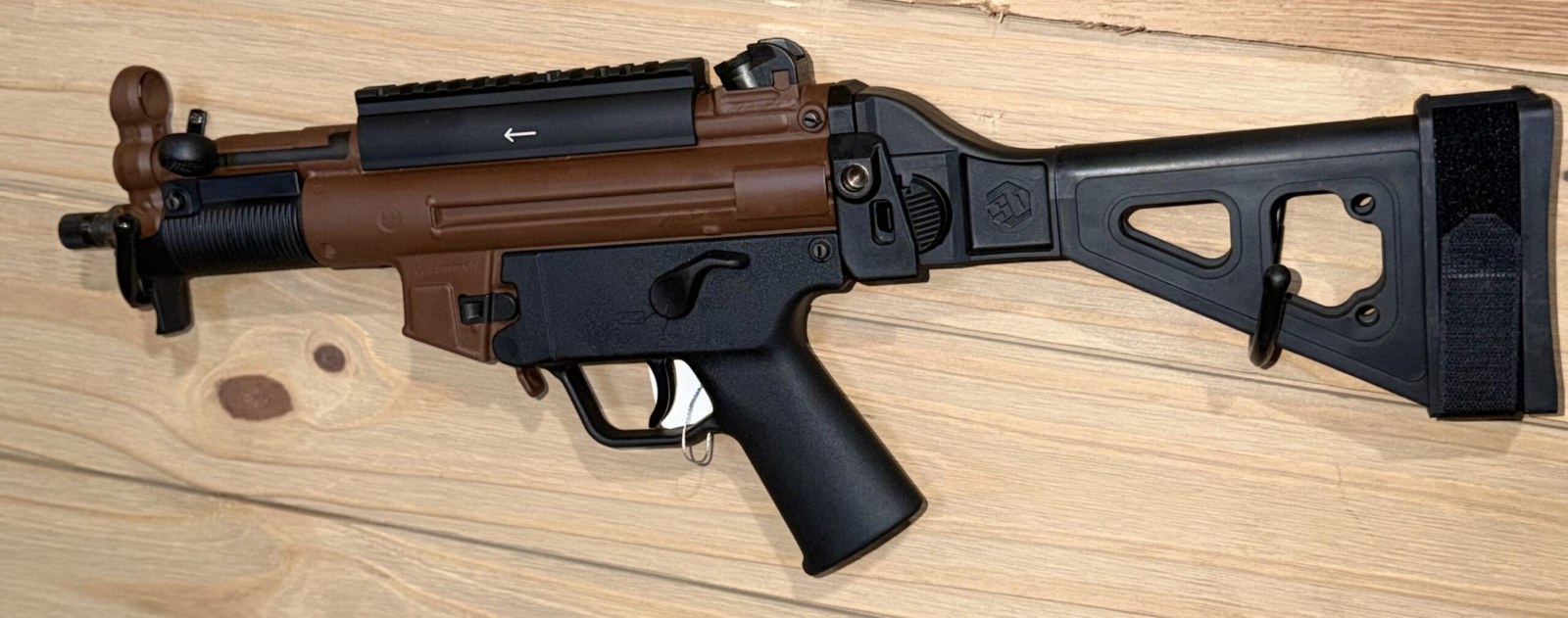 HK SP5K 9mm Pistol Matte Brown with Brace-img-4